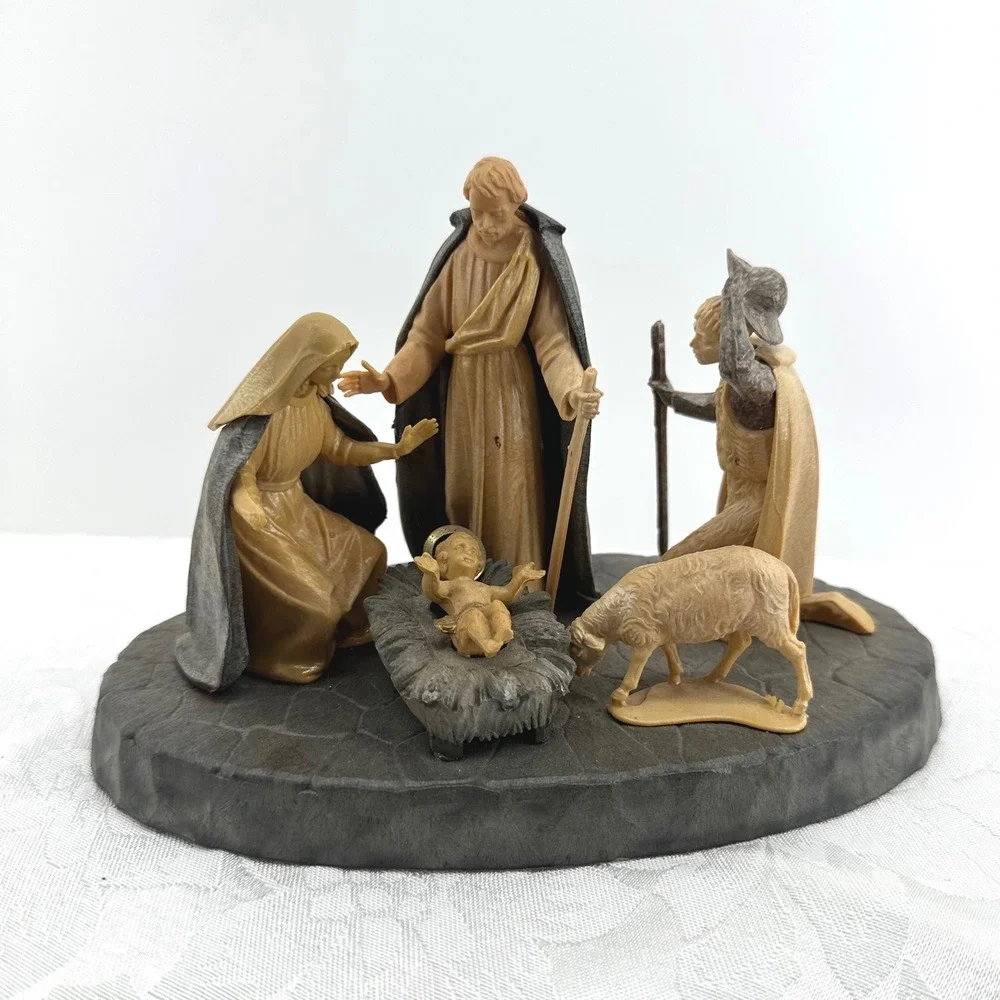 Vintage Nativity Scene Made in Italy Christmas Figures Traditional Manger Scene